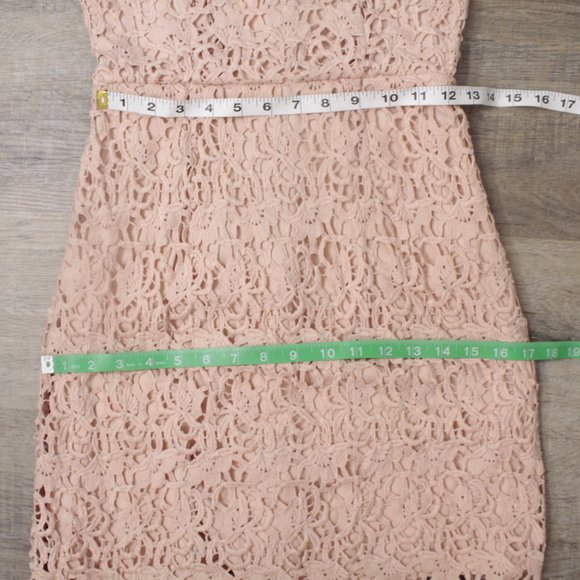 Revolve J.O.A. Blush Pink Crochet Lace Dress - Picture 11 of 14